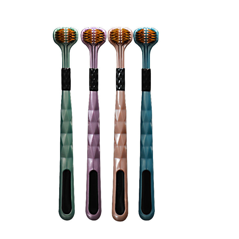 Three-sided Soft-covered Toothbrush