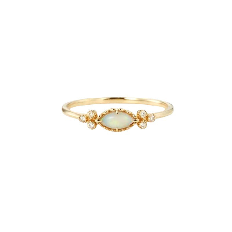 The Purest Love Matching Oval Cut Opal Ring/Necklace