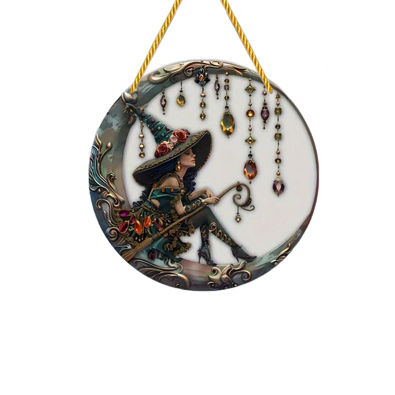 🧙‍♀️Beautiful Witch - Personalized Witch Window Hanging Suncatcher Ornament