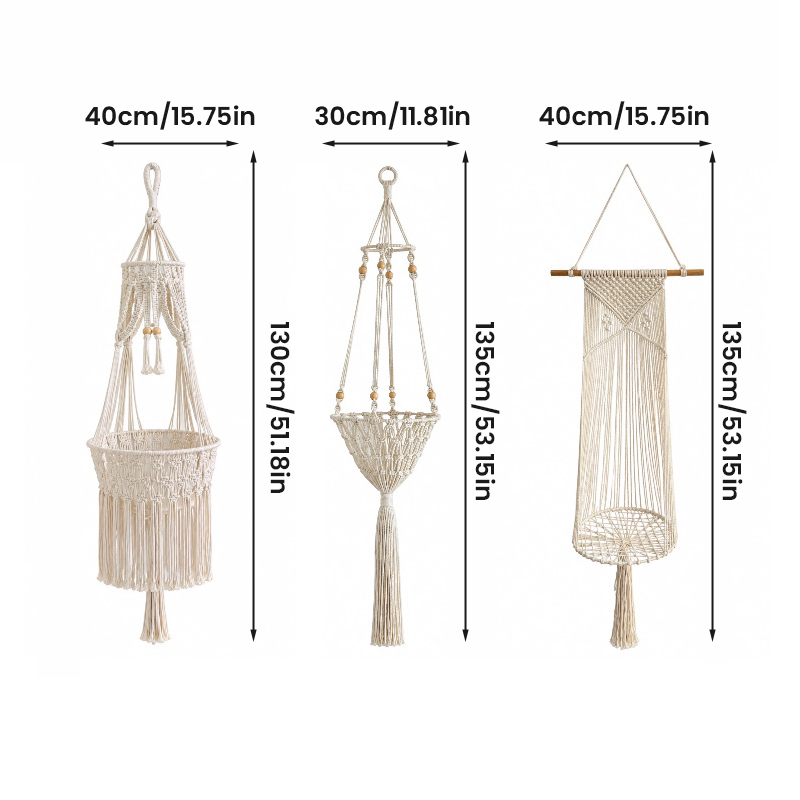 Handwoven Boho Cotton Rope Cat Hammock Bed