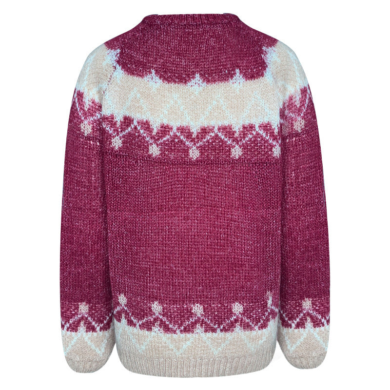 Mohair Chunky-Knit Sweater