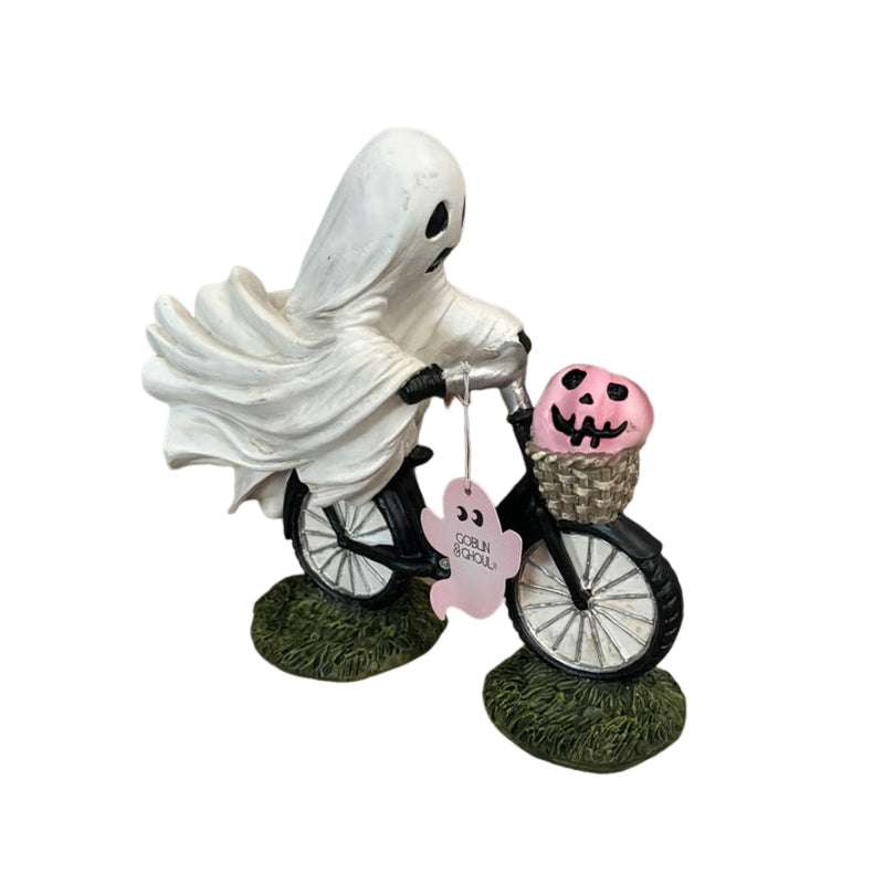 Cute Ghost Biker Figurine