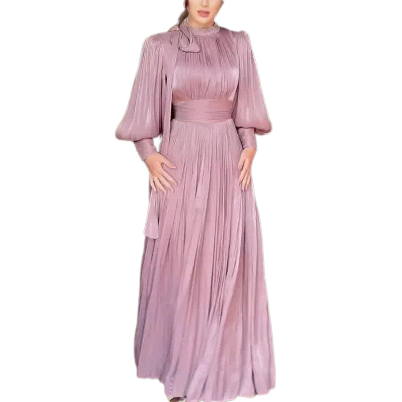 Lantern Long Sleeve Waistless Dress