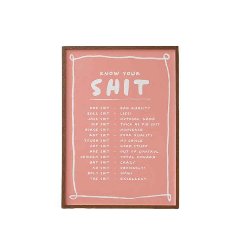 Know Your Sh*t Print - Funny & Stylish Wall Art