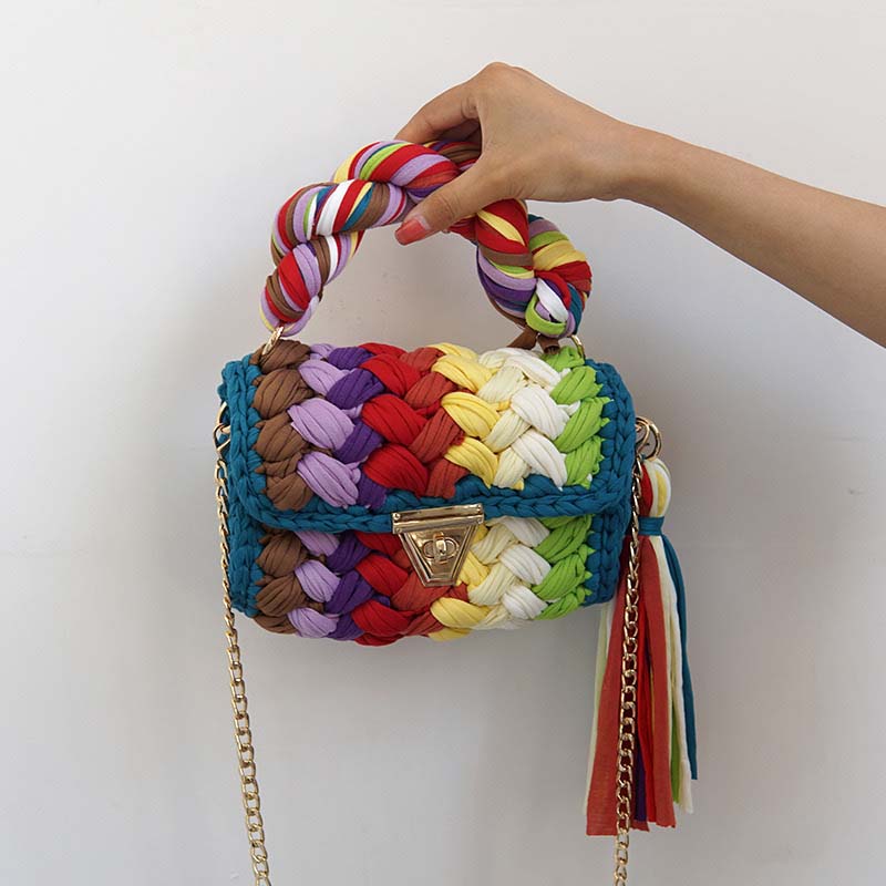 Ethnic Style Knitting Bag