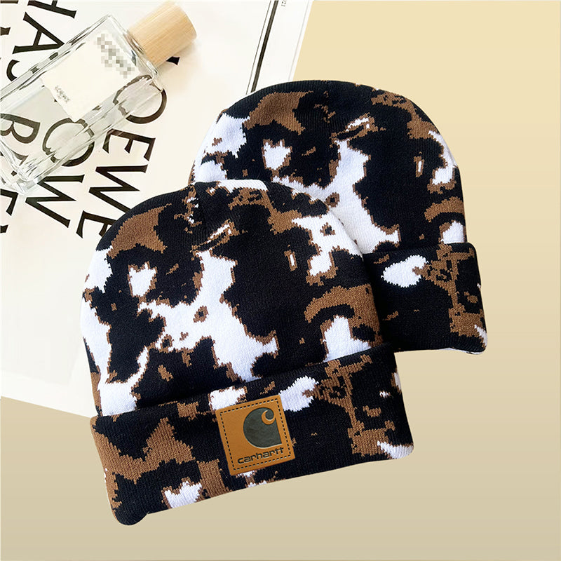 Cow pattern beanie