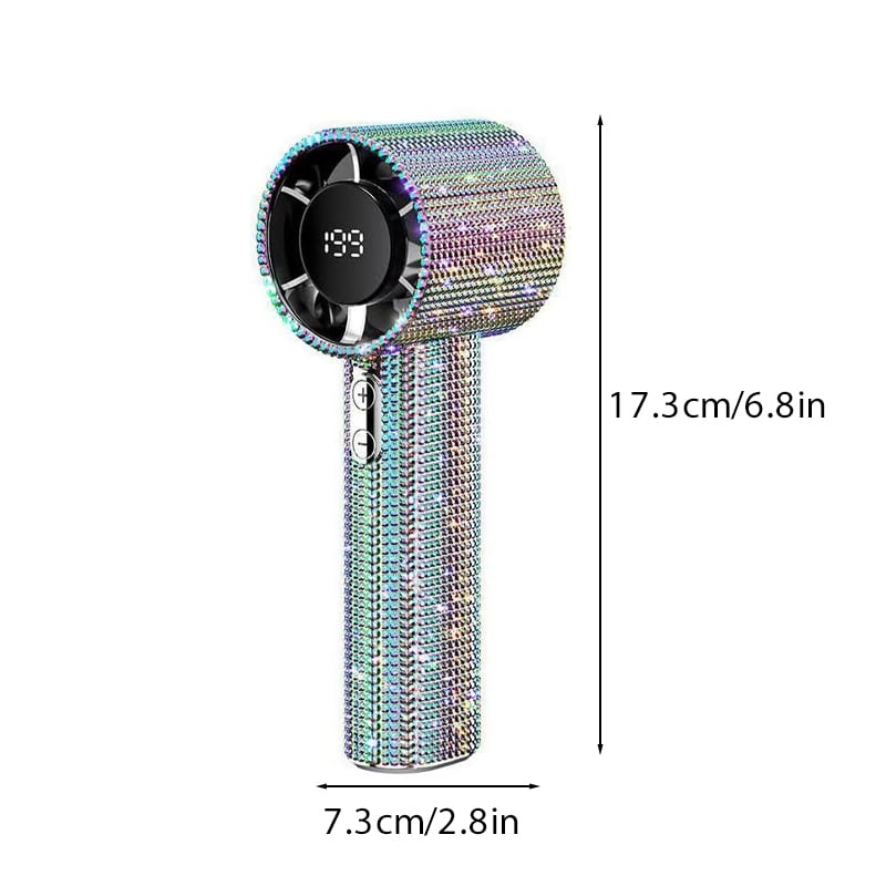 Diamond Edition Digital Display Handheld Fan