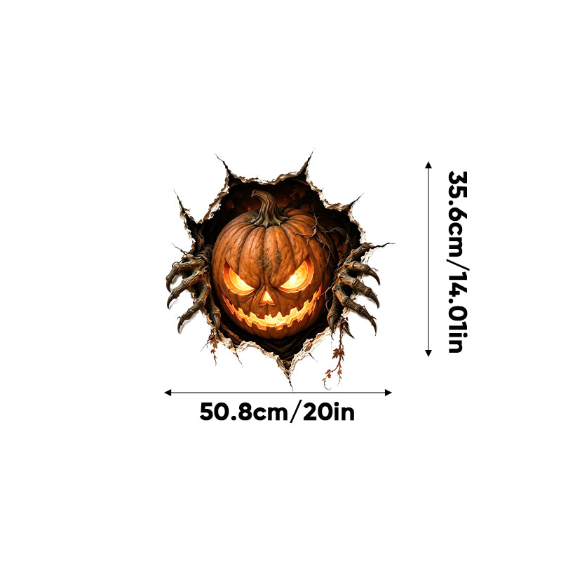 Halloween Spooky Cracked Wall 3D Decal Decoration