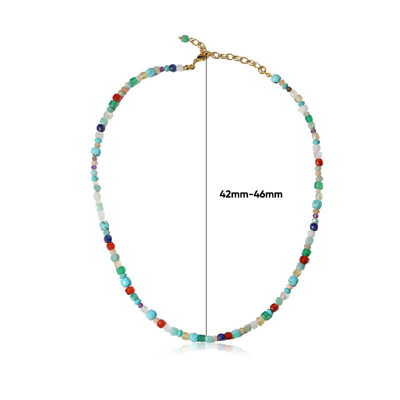 Freedom Beaded Gemstone Necklace