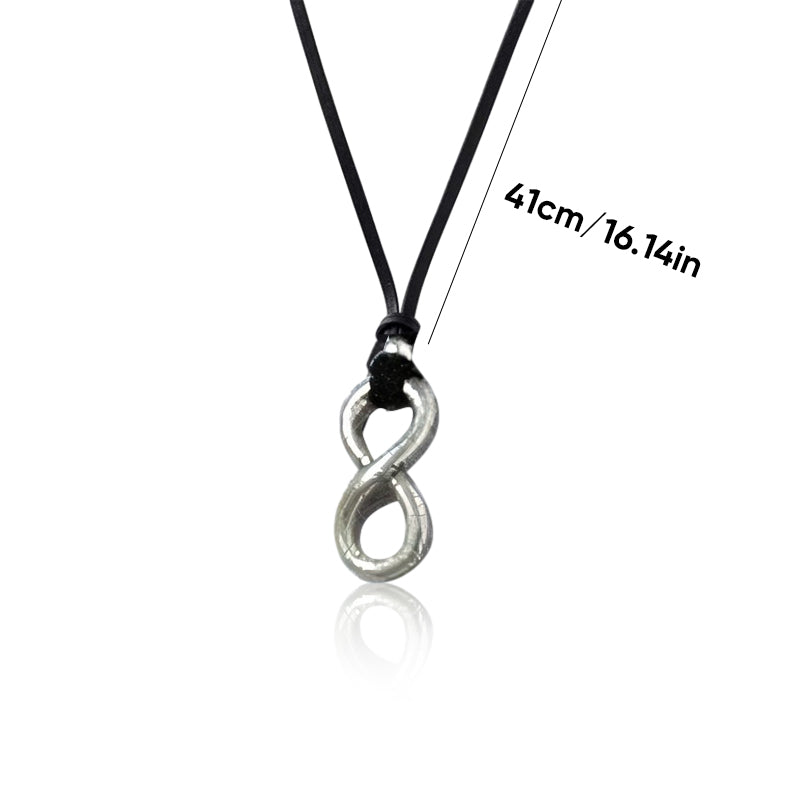 Runes Mobius Strip Infinity Necklace