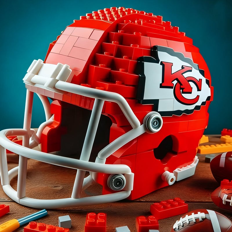 NFL Construction Helmet Building Blocks