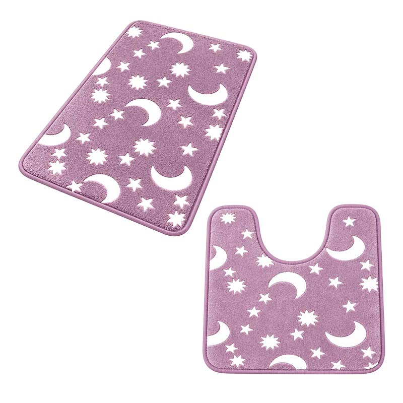 Glow-in-the-dark coral fleece floor mat