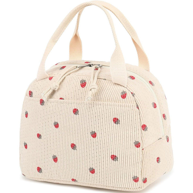 Corduroy Printed Tote Lunch Bag