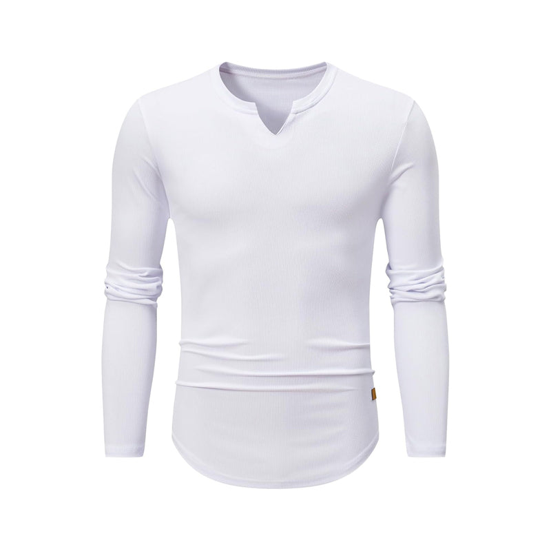 Men's Slim Fit V-Neck Longline Muscle Shirt