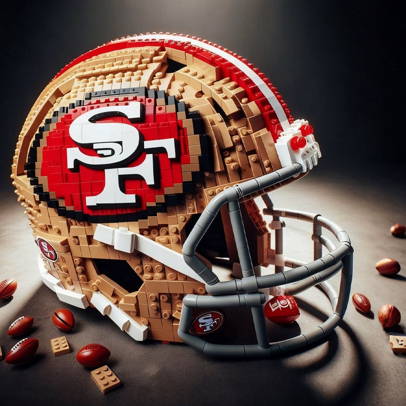 NFL Construction Helmet Building Blocks