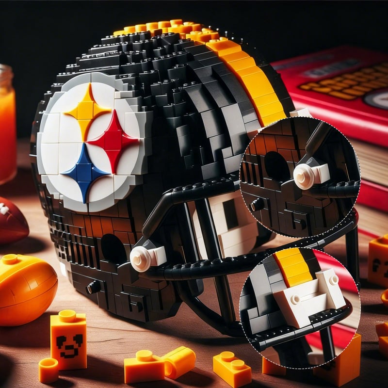 NFL Construction Helmet Building Blocks