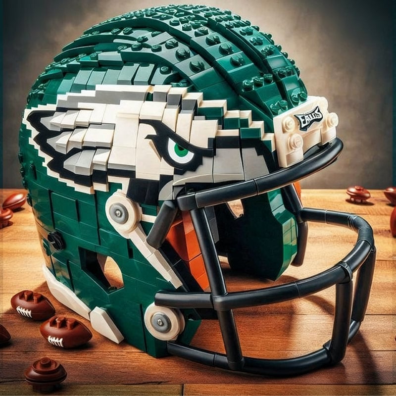 NFL Construction Helmet Building Blocks