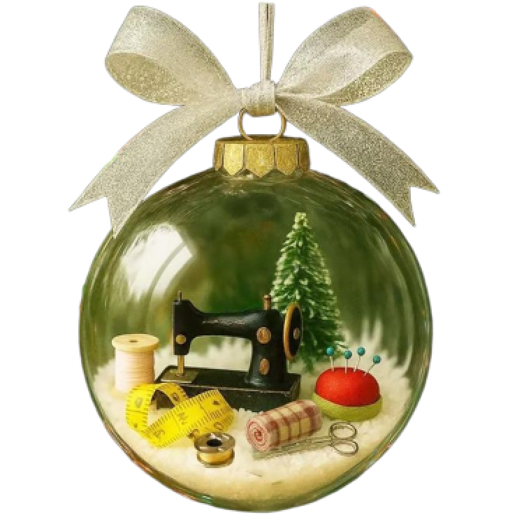 Sewing Snow Globe Ornament