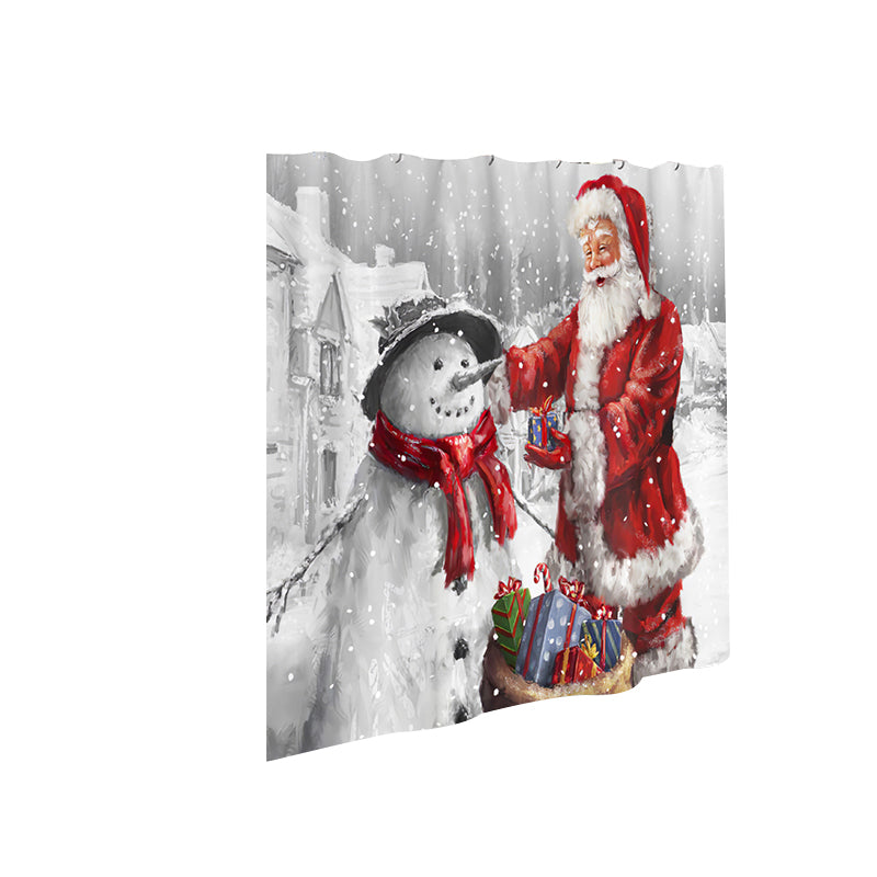 💖Christmas Shower Curtain Santa Claus Cartoon Version💖