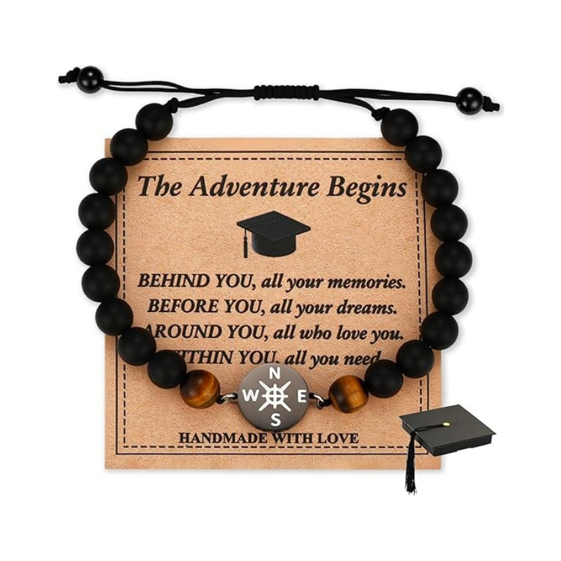Inspirational compass bracelet graduation gift