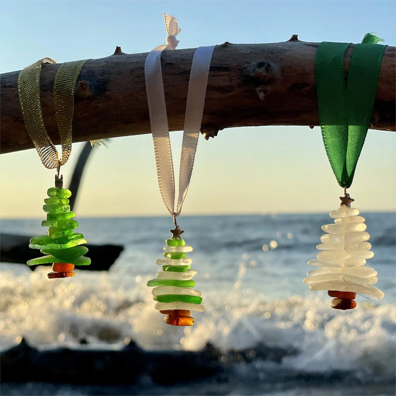 Lake Erie Sea Glass Christmas Tree Ornament