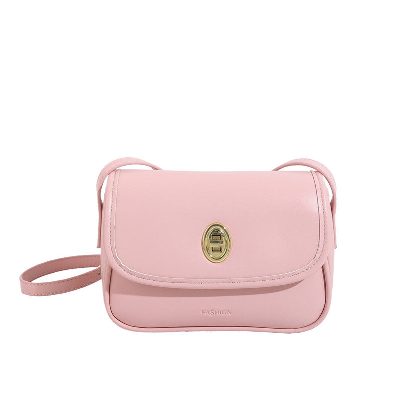 Small square bag with lock clasp