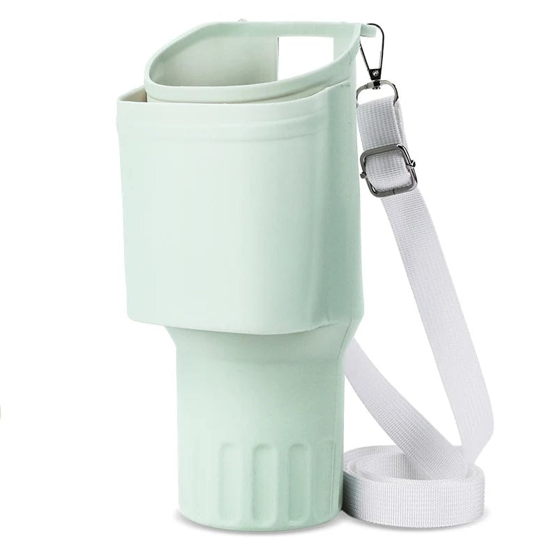 Thermos Cup Silicone Holder Phone Storage Bag With Lanyard