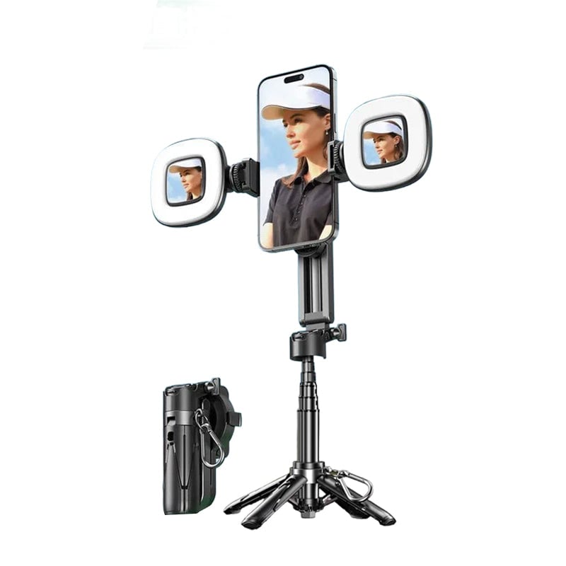 Portable magnetic selfie stick