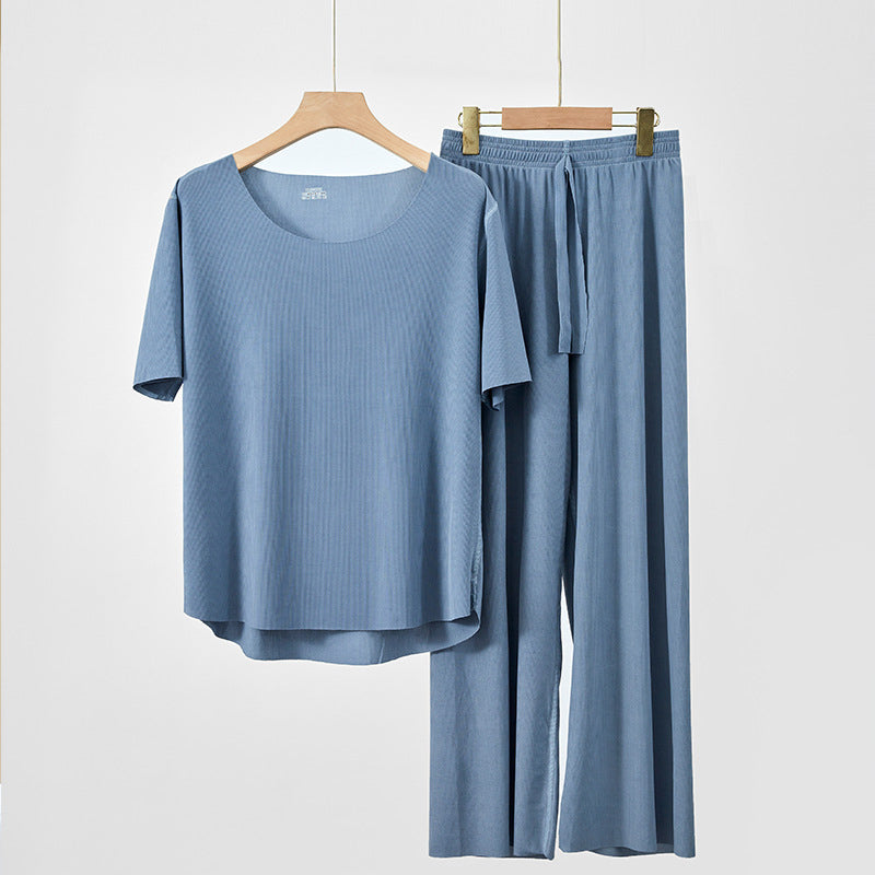 Soft Comfortable Ice Silk Short Sleeve