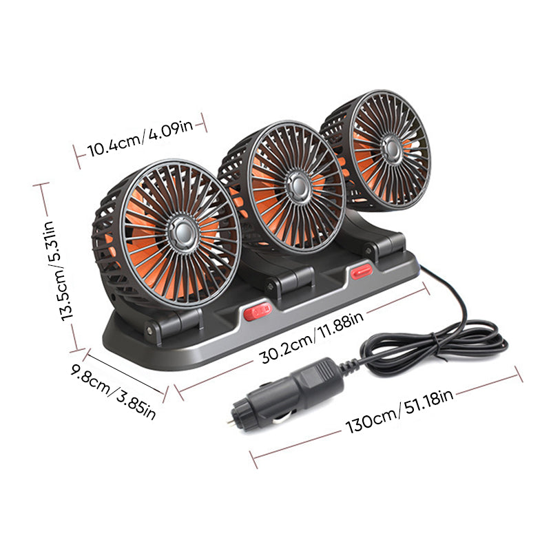 Portable Multi-Head Automotive Cooling Fan