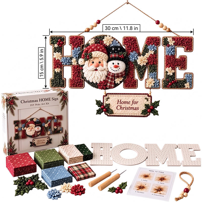 DIY Fabric Poke Art HOME Sign Kit