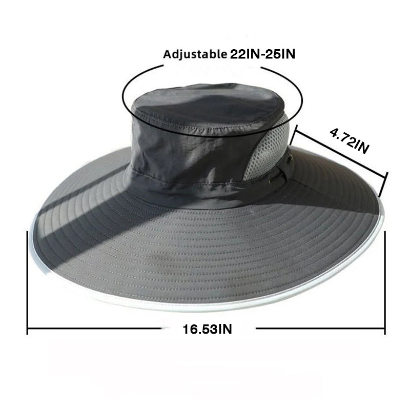 Solar & USB Charging Fan Outdoor Fishing Hat