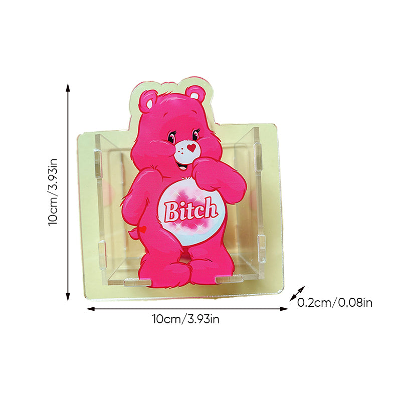 Dirty Words Rainbow Bear Acrylic Pen Holder