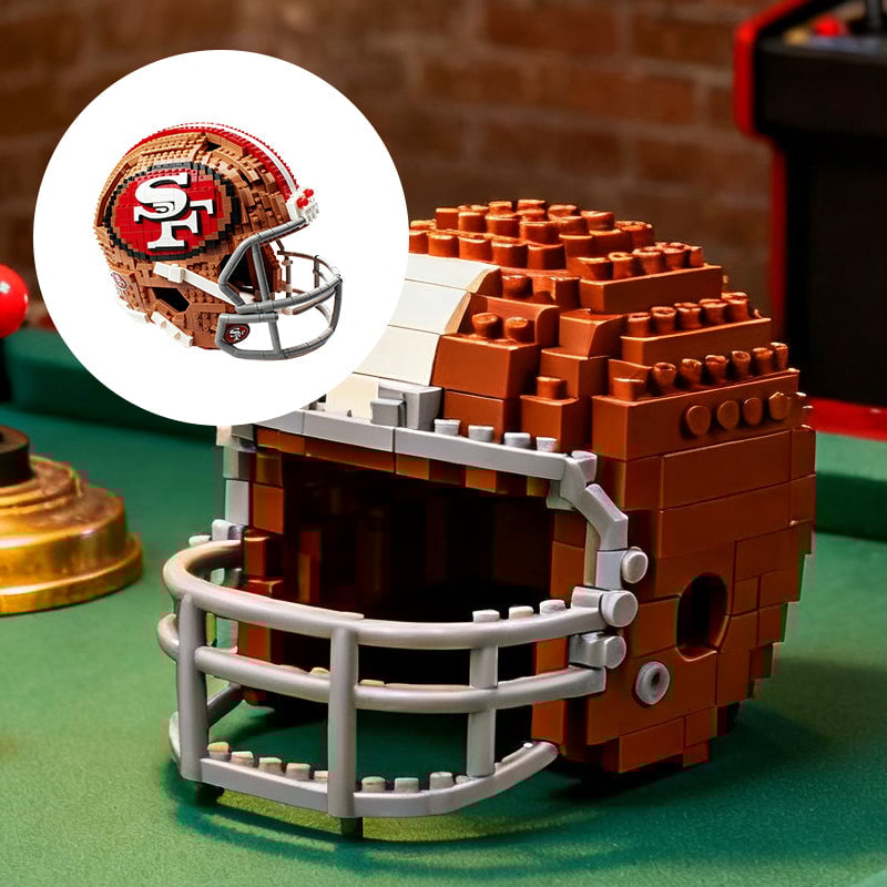 NFL Construction Helmet Building Blocks