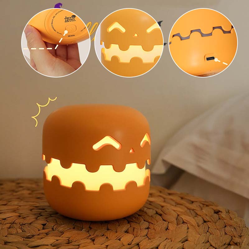 Halloween Creative Pumpkin Dimming Timer Night Light