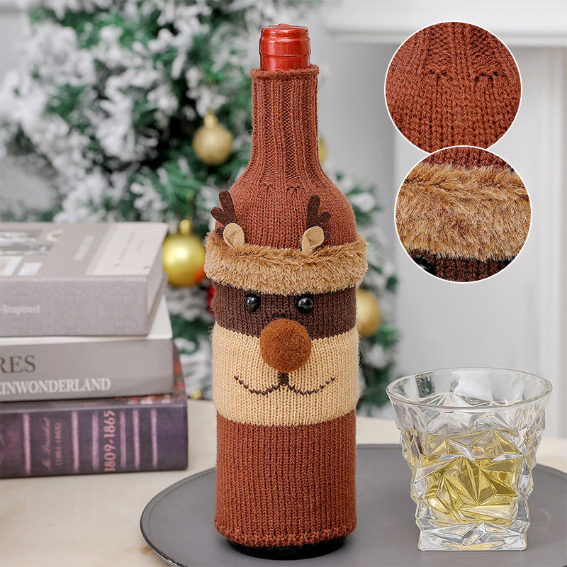 Christmas Decorative Santa Wine Bottle Cover