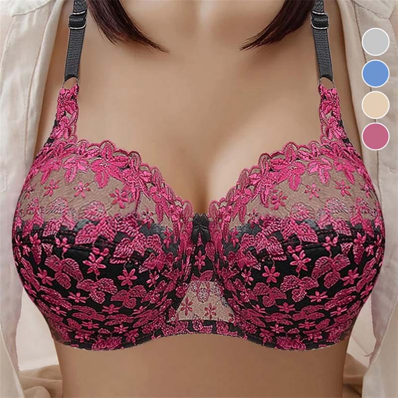 Embroidered Lace Bra