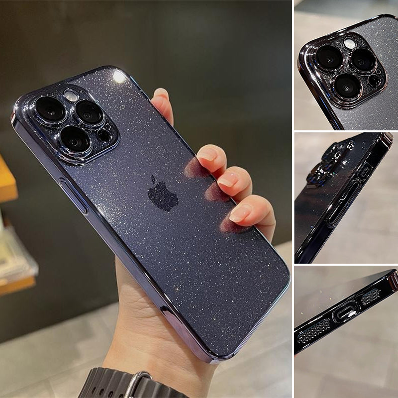 Electroplated Glitter Leaky Label Magnetic Phone Case