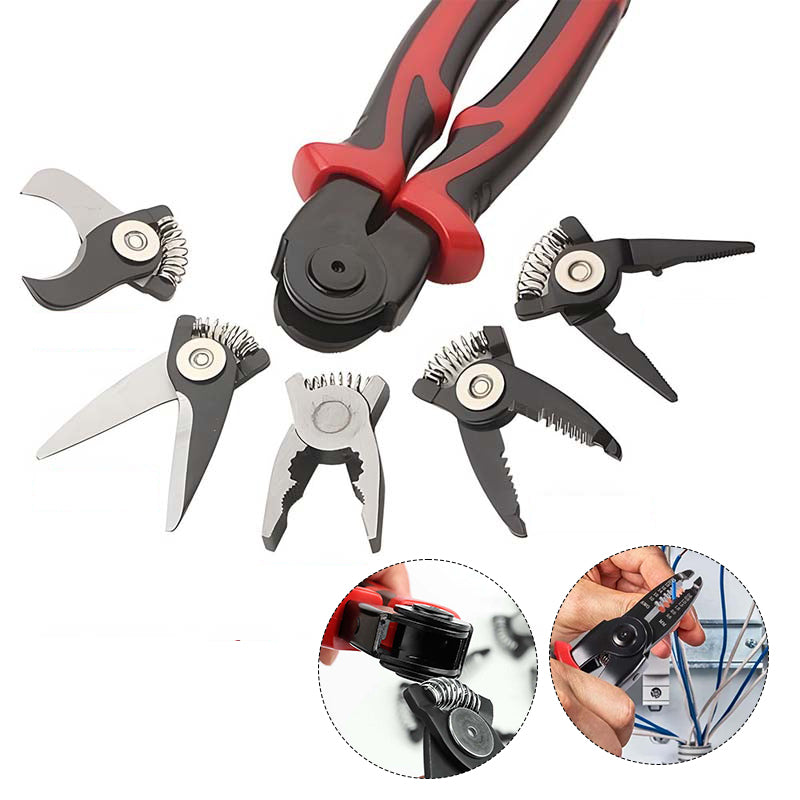 5-in-1 Interchangeable Head Pliers Tool Set