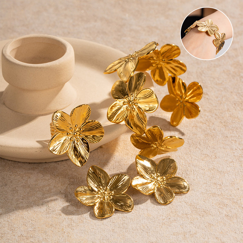 Gold Flower Jewellery