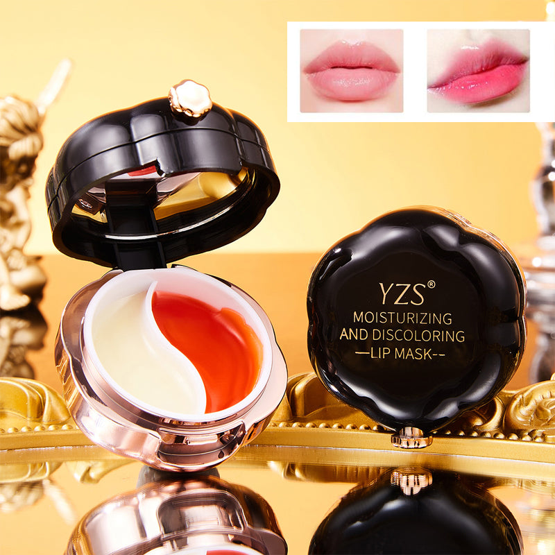 Moisturizing two-tone lip mask