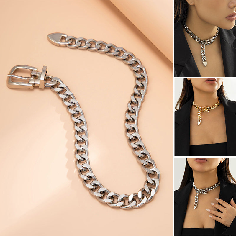 Belt Buckle Design Chain Necklace