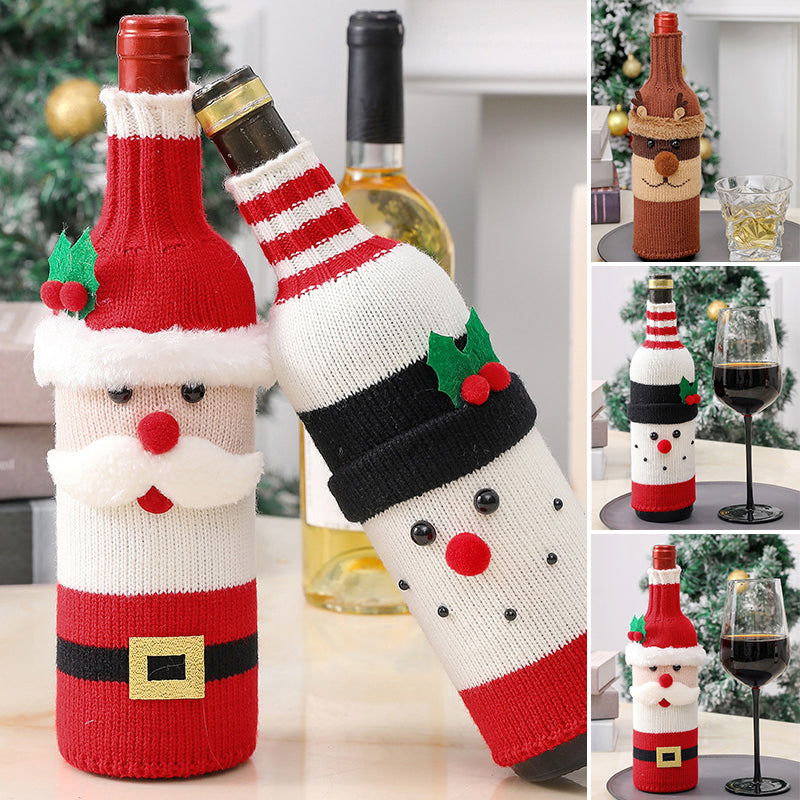 Christmas Decorative Santa Wine Bottle Cover