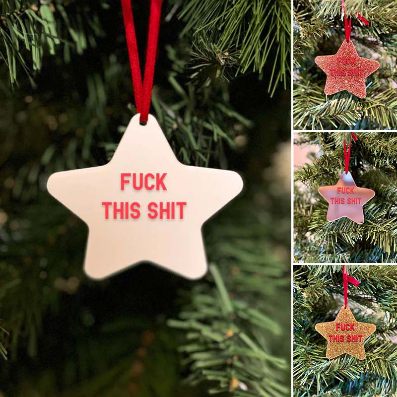 Fuck STAR Christmas Ornaments