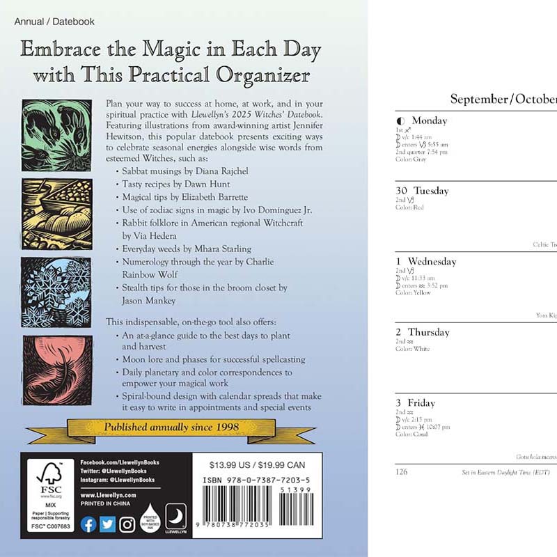 2025 Witches Calendar + Notebook