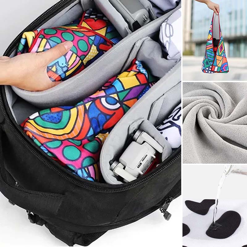 Cosmetic bag storage velcro