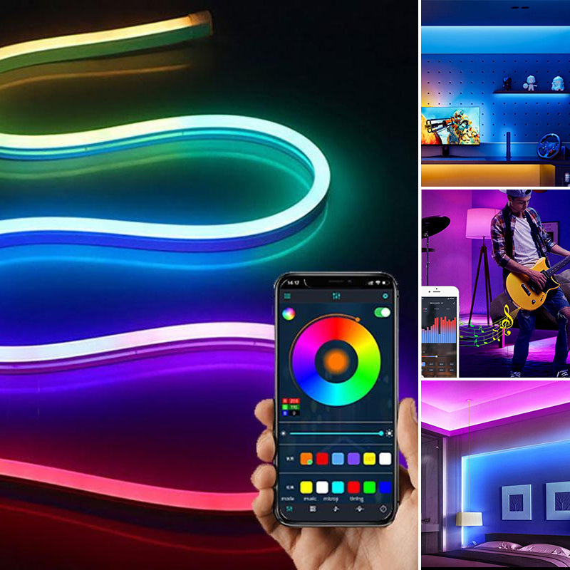 Music Sync Color Changing Strip Lights with Remote and App Control