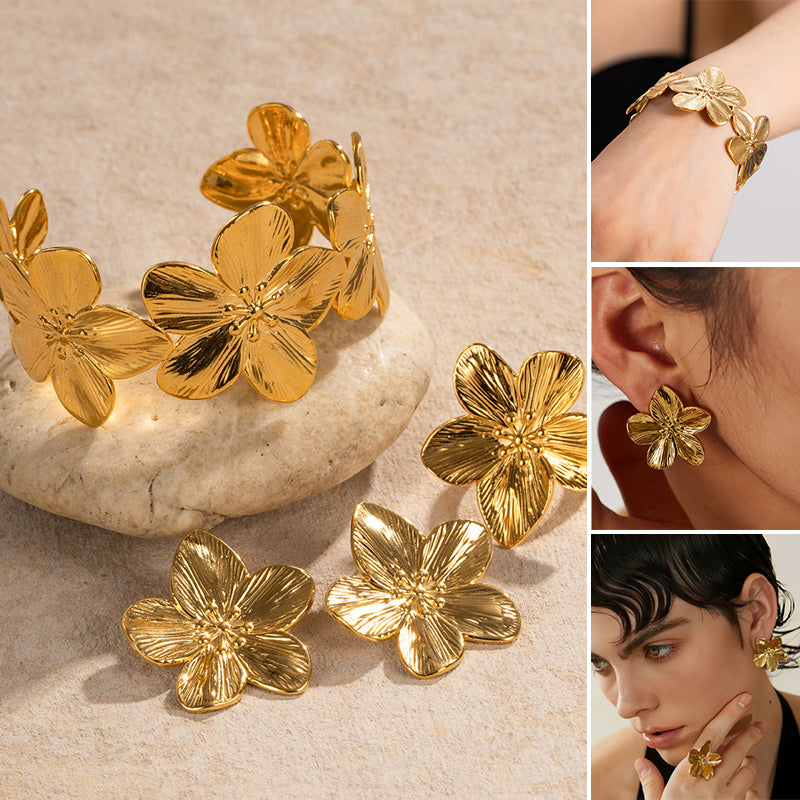 Gold Flower Jewellery