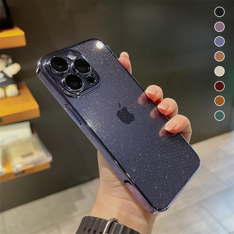Electroplated Glitter Leaky Label Magnetic Phone Case