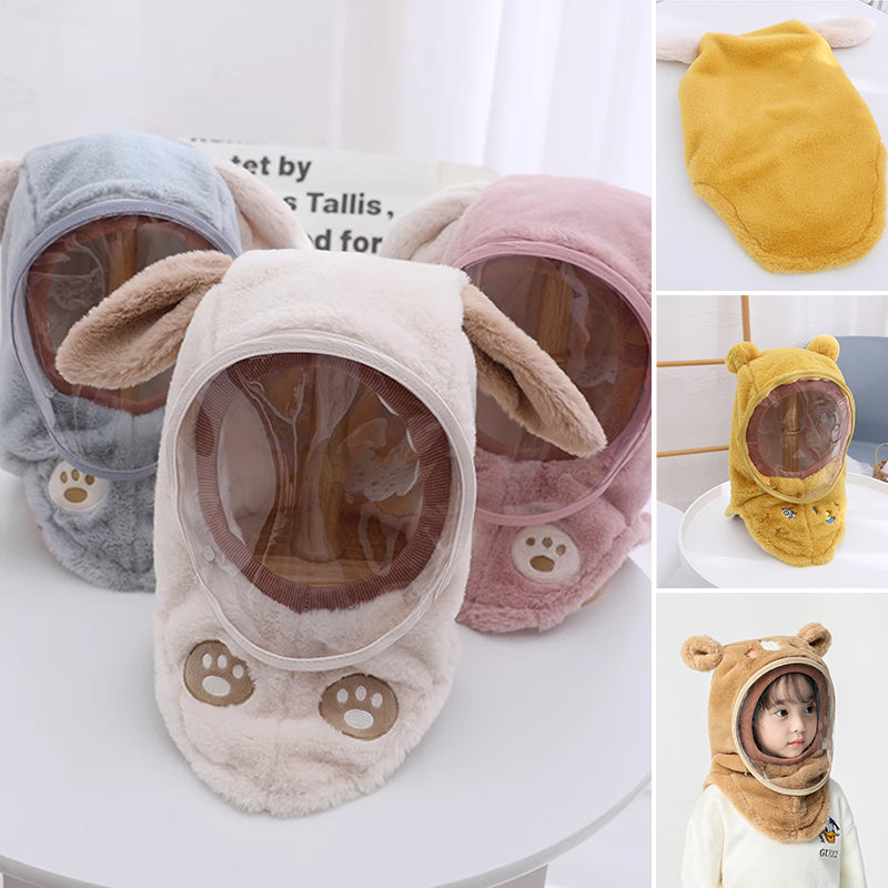 Hooded Fleece Hat with Visor  Wind